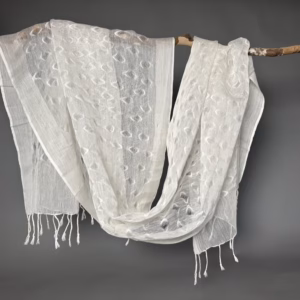Silk Cotton Slip Dot Scarf